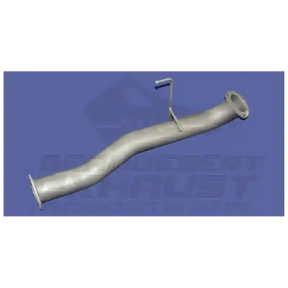Metal exhaust pipe on a blue background with 'Beefy Desert Exhaust' branding.