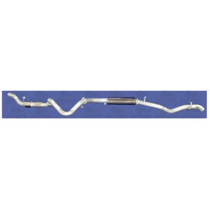 Car exhaust system on a blue background