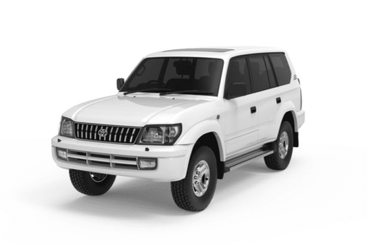 White SUV on a white background