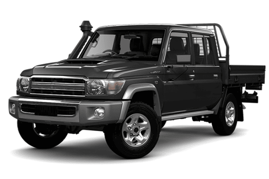 Black pickup truck on a white background