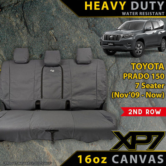 2nd Row Seat Covers for Toyota Prado 150 with vehicle and rock background