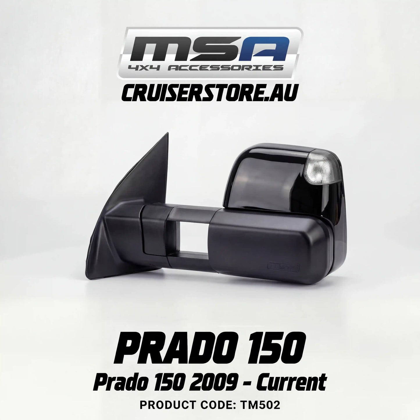 Towing-Mirrors-for-Prado-150-2009-Current-Black-Electric-Indicators-Heated-BSM-TM502