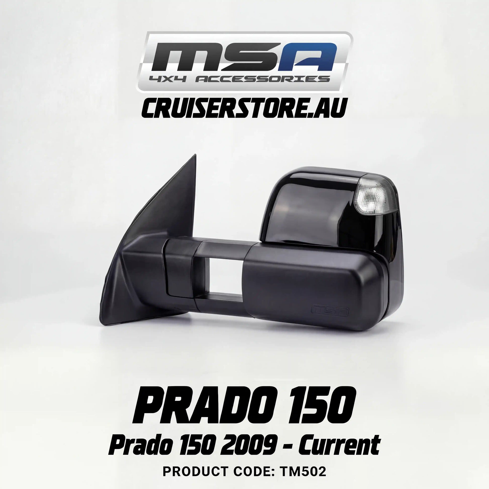 Towing-Mirrors-for-Prado-150-2009-Current-Black-Electric-Indicators-Heated-BSM-TM502
