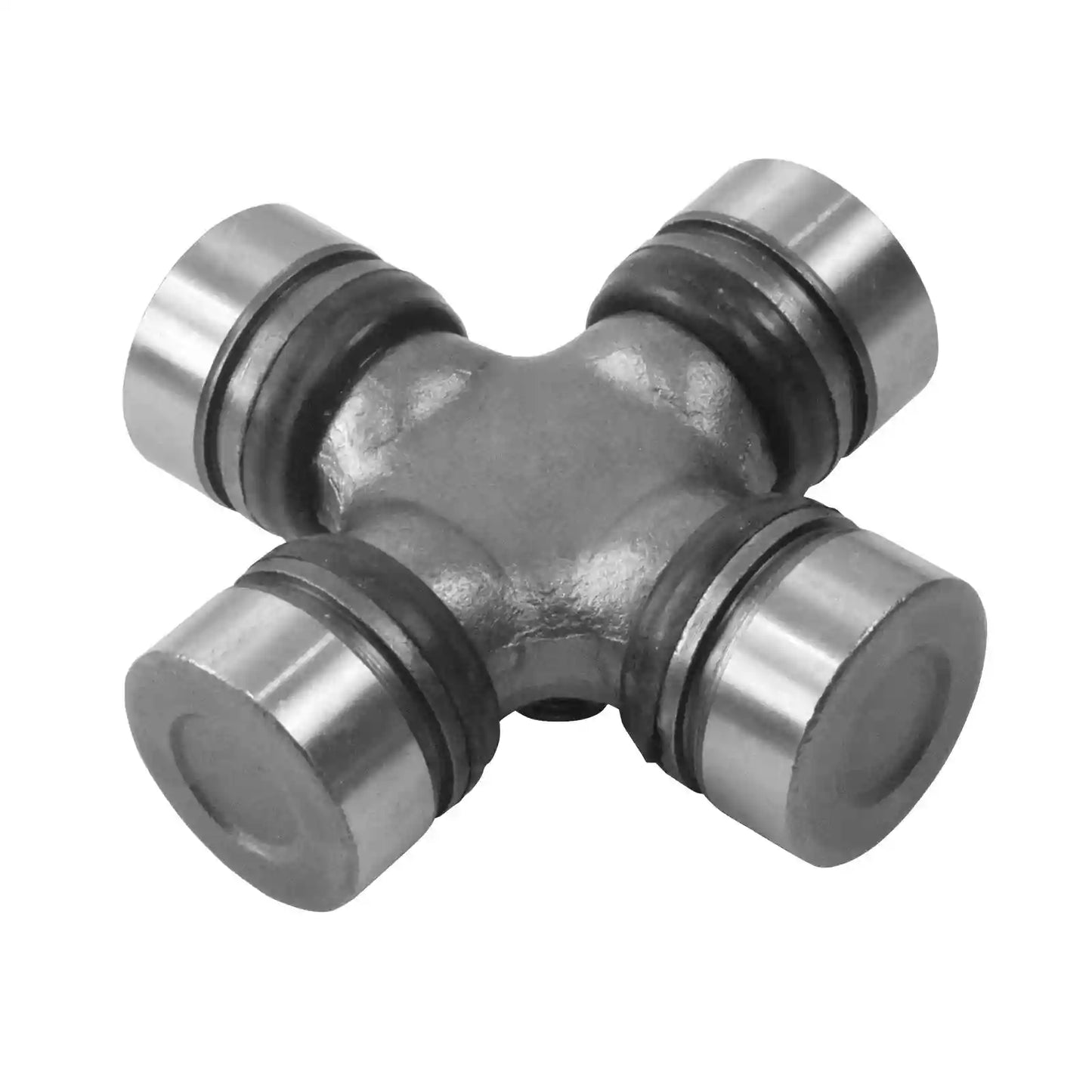 Metal universal joint on a white background