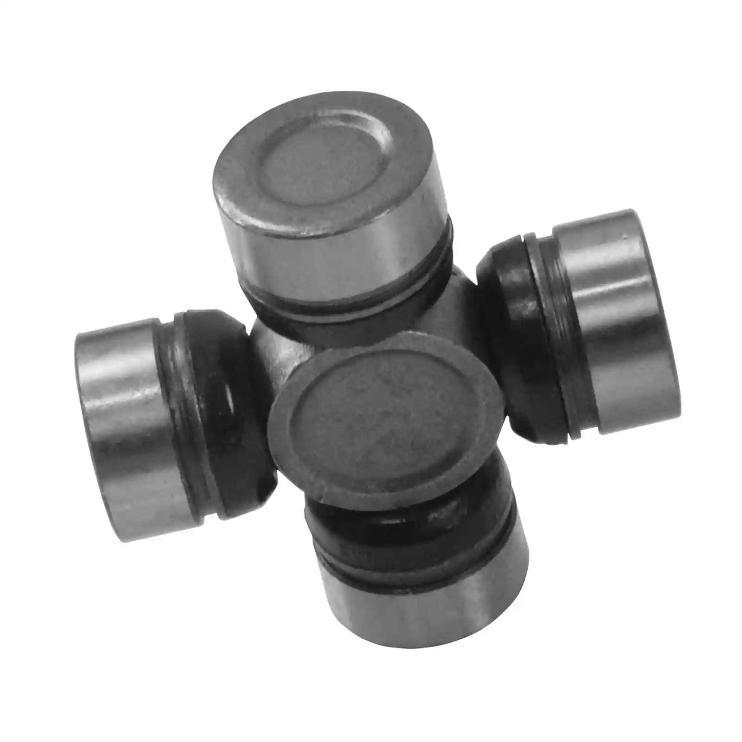 Metal universal joint on a white background