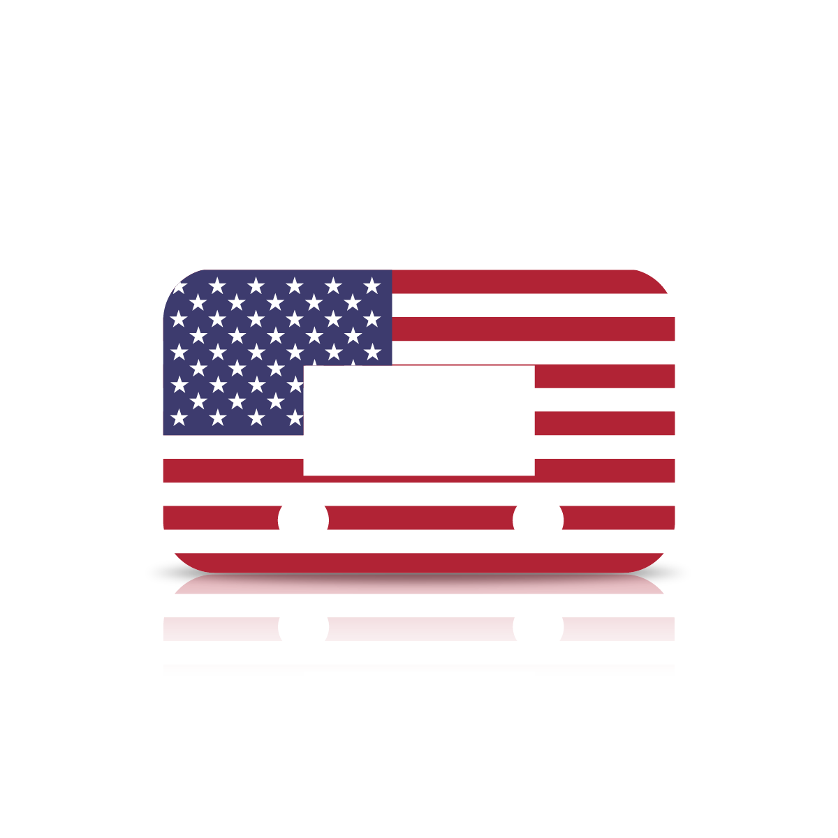 controller Faceplate with American flag design on a white background