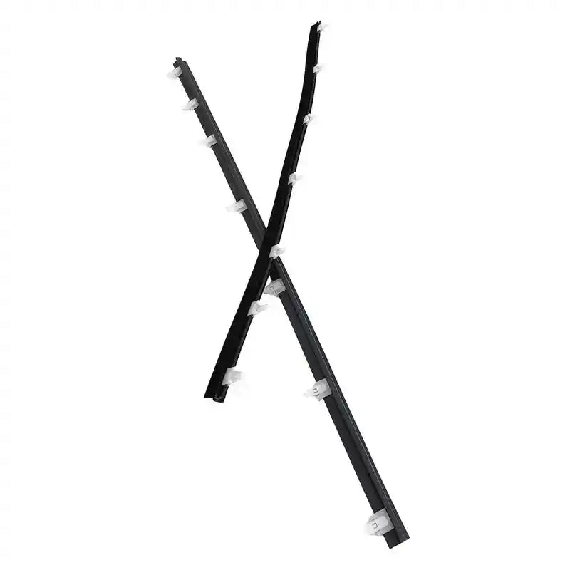 Two black Weatherstrips on a white background
