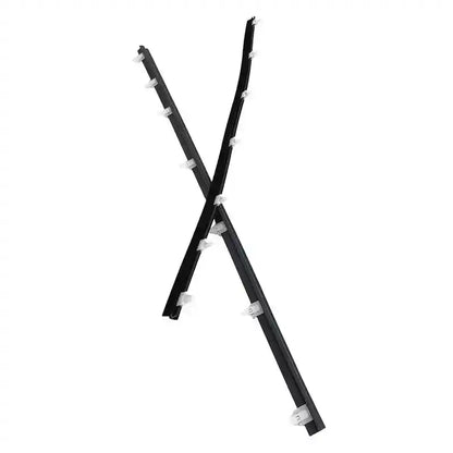 Two black Weatherstrips on a white background