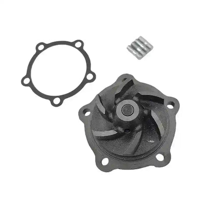 Mechanical water pump assembly with gasket and spring on a white background