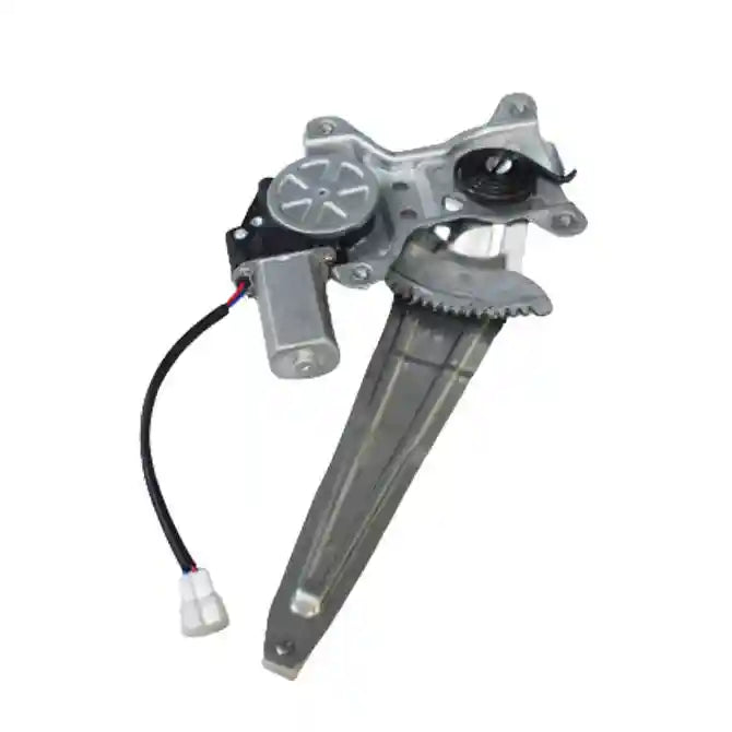 Car window regulator with motor on a white background