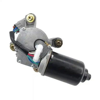 Car window motor with wiring on a white background