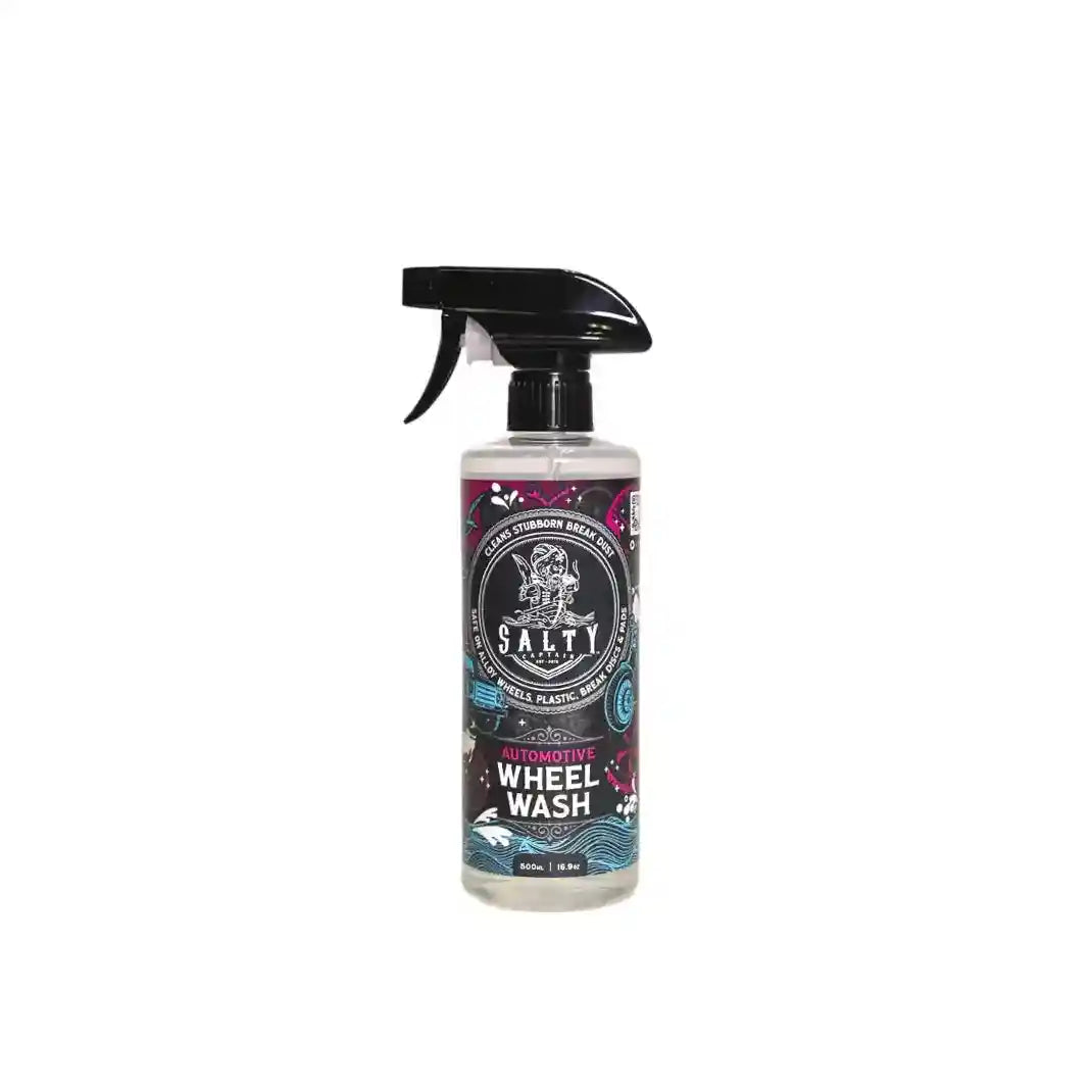 Bottle of Salty Wheel Wash 500ml on a white background