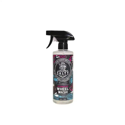 Bottle of Salty Wheel Wash 500ml on a white background