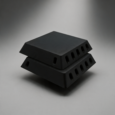 Crossflow directional filtered air vent — matte black ASA carbon-fibre canopy vent on a soft grey studio background