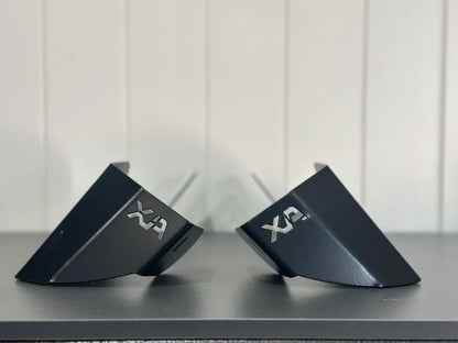Front Mudflaps with 'XR' branding on a gray surface.