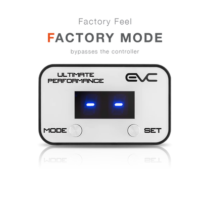 Control panel with 'Factory Mode' feature on a white background